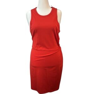 Express Tomato Red Cotton Sleeveless Mini Dress with Side Knot Detail- NWT- XL